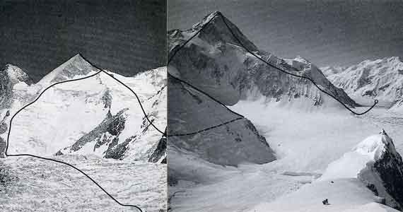 Gasherbrum I book - To The Top Of The World - Reinhold Messner Gasherbrum II and I Traverse Route 1984